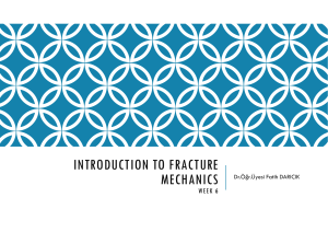 Introduction to Fracture Mechanics Week 6 Lecture