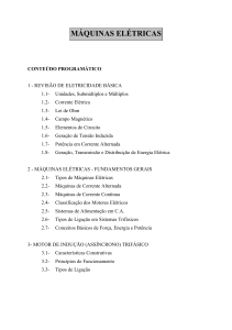 M&aacute;quinas El&eacute;tricas - Conte&uacute;do Program&aacute;tico e Fundamentos