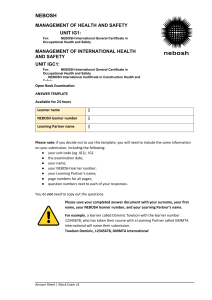 NEBOSH IG1 IGC1 Exam Answer Template