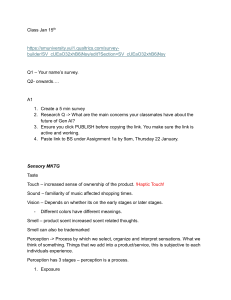 Class Notes: Sensory Marketing & Gen AI Survey Assignment