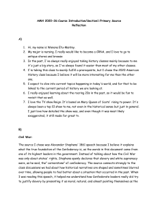 AMH 2020-26: Primary Source Reflection on American History