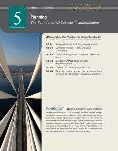 Chapter 5: Planning - The Foundation of Successful Management
