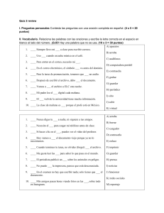 Revisi&oacute;n del Cuestionario 2 de Espa&ntilde;ol