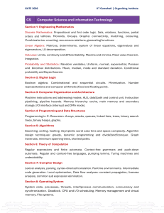 GATE 2026 CS Syllabus