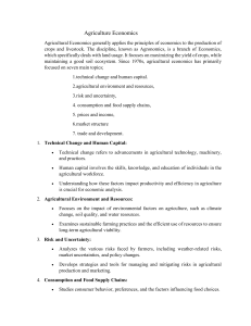 Agriculture Economics: Key Topics & Economic Theories