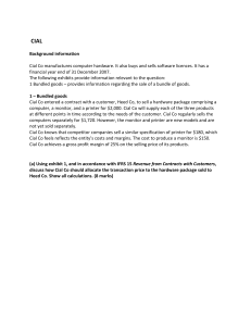 IFRS 15 Revenue Recognition: Bundled Goods Case Study