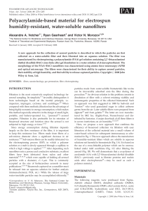 Polyacrylamide Nanofilters for Humidity-Resistant Aerosol Collection