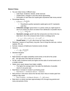 Module 6 Notes: Investment Returns & Risk