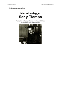 Ser y Tiempo de Martin Heidegger - Traducci&oacute;n Espa&ntilde;ola