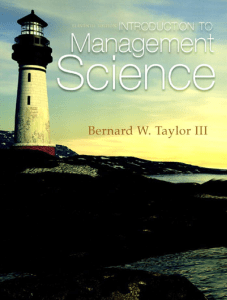Introduction to Management Science Textbook