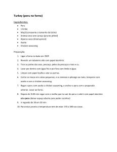 Receita de Peru no Forno (Turkey in Oven Recipe)