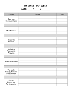 Weekly Academic To-Do List Template