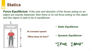 Statics: Force Equilibrium & Equilibrium Equations