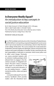Social Justice Education Book Review