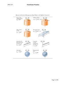 PHY 211 Final Exam Practice: Physics Mechanics Problems