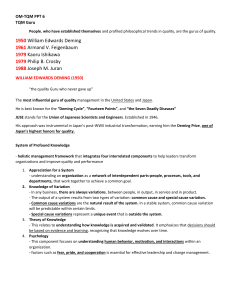 TQM Gurus: Deming & Feigenbaum Guide