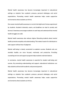 Mental Health Awareness in Educational Settings