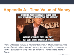 Time Value of Money Lecture Slides: PV, Annuities, Perpetuities