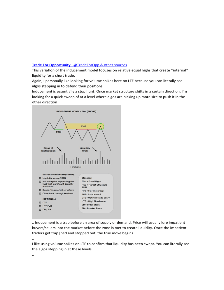 Inducement Model & Smart Money Concepts Trading Guide