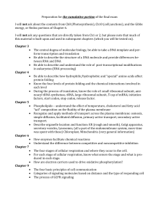 College Biology Final Exam Study Guide