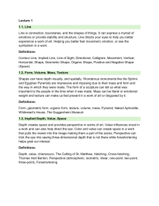 Lecture 1: Art Fundamentals - Line, Form, Depth