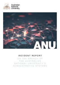 ANU Cyber Attack Incident Report 2019