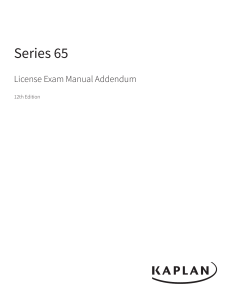 Series 65 Exam Manual Addendum 2023 Edition