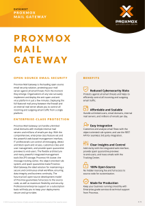 Proxmox Mail Gateway Datasheet - Open-Source Email Security