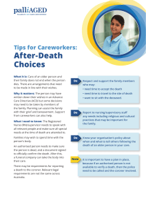 After-Death Choices for Careworkers: Tips & Guidelines