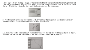 Engineering Mechanics Statics Problems: Forces and Resultants