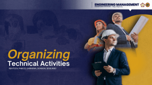 Organizing Technical Activities in Engineering Management