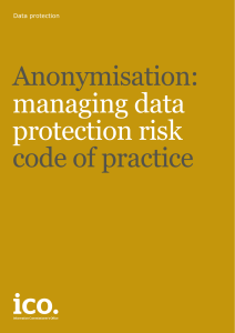 ICO Anonymisation Code of Practice