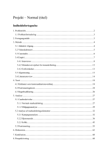 Projektrapport: Analyse af Normals Markedsf&oslash;ring