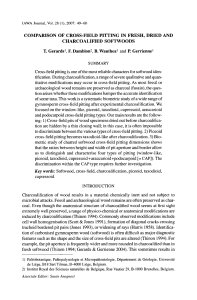 Comparison of Cross-Field Pitting in Fresh, Dried, and Charcoalified Softwoods