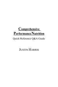 Comprehensive Performance Nutrition Q&A Guide