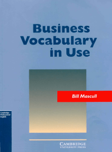 Business Vocabulary in Use: Intermediate Business English Textbook