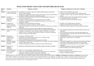 WEEK WISE PROJECT DELIVERY FRAMEWORK (ROAD MAP)