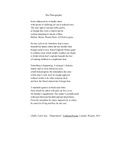 War Photographer by Carol Ann Duffy