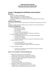 Management Lesson Plan: Definition, Functions, Theories