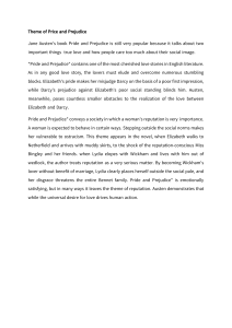 Themes in Pride and Prejudice: Love, Reputation, and Social Image