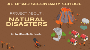 Natural Disasters School Project by Al Dhaid Secondary School