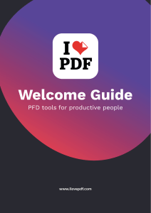 Welcome Guide for I Love PDF App