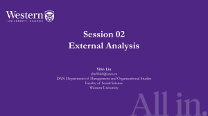 Session 02 External Analysis: Strategic Management Tools