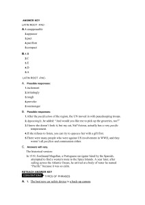 Latin Roots & Grammar Answer Key