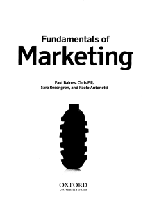 Fundamentals of Marketing Textbook
