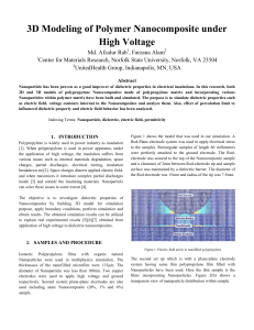 3D Modeling of Polymer Nanocomposite Under High Voltage