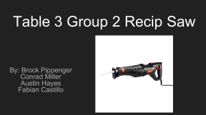 Reciprocating Saw Technical Analysis: HOQ & FMEA