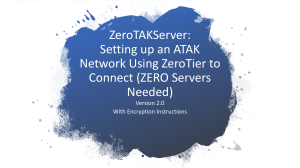 ZeroTAKServer: ATAK Network Setup with ZeroTier