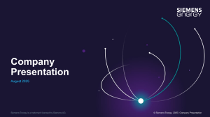 Siemens Energy Company Presentation August 2025