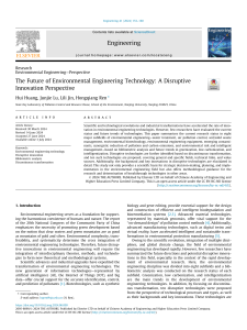 Future of Environmental Engineering Technology: Disruptive Innovation Perspective